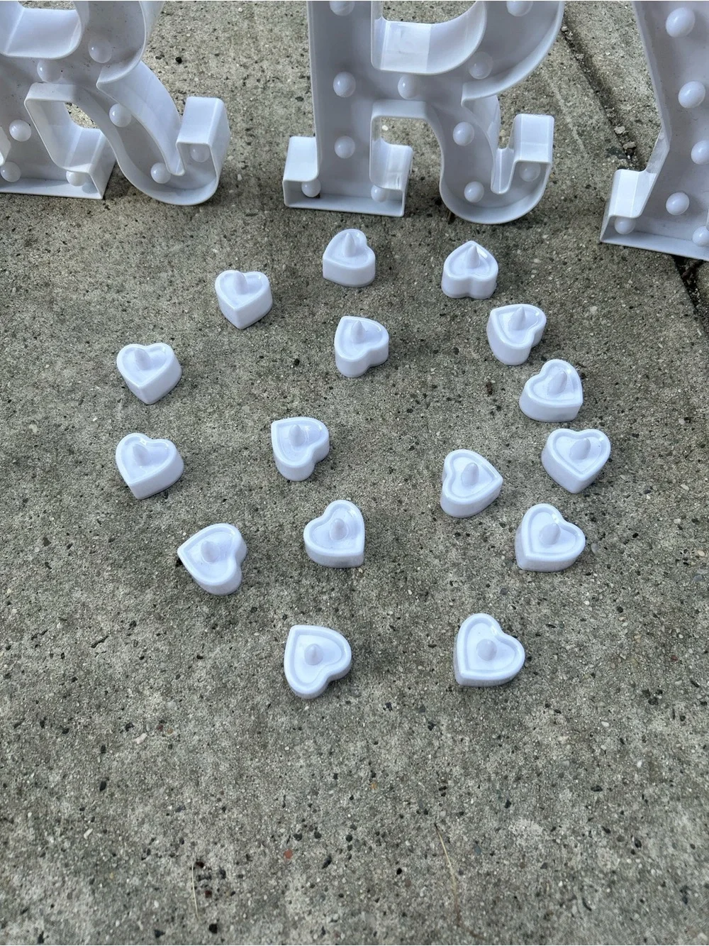 White Light-Up Marquee Letters with LED Tealights - Home Party Supplies